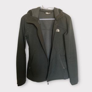 North Face Black Hoodie Zipper Jacket, Size S/P, Zipper Pockets